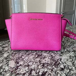 Michael Kors Crossbody Purse - Hot Pink
